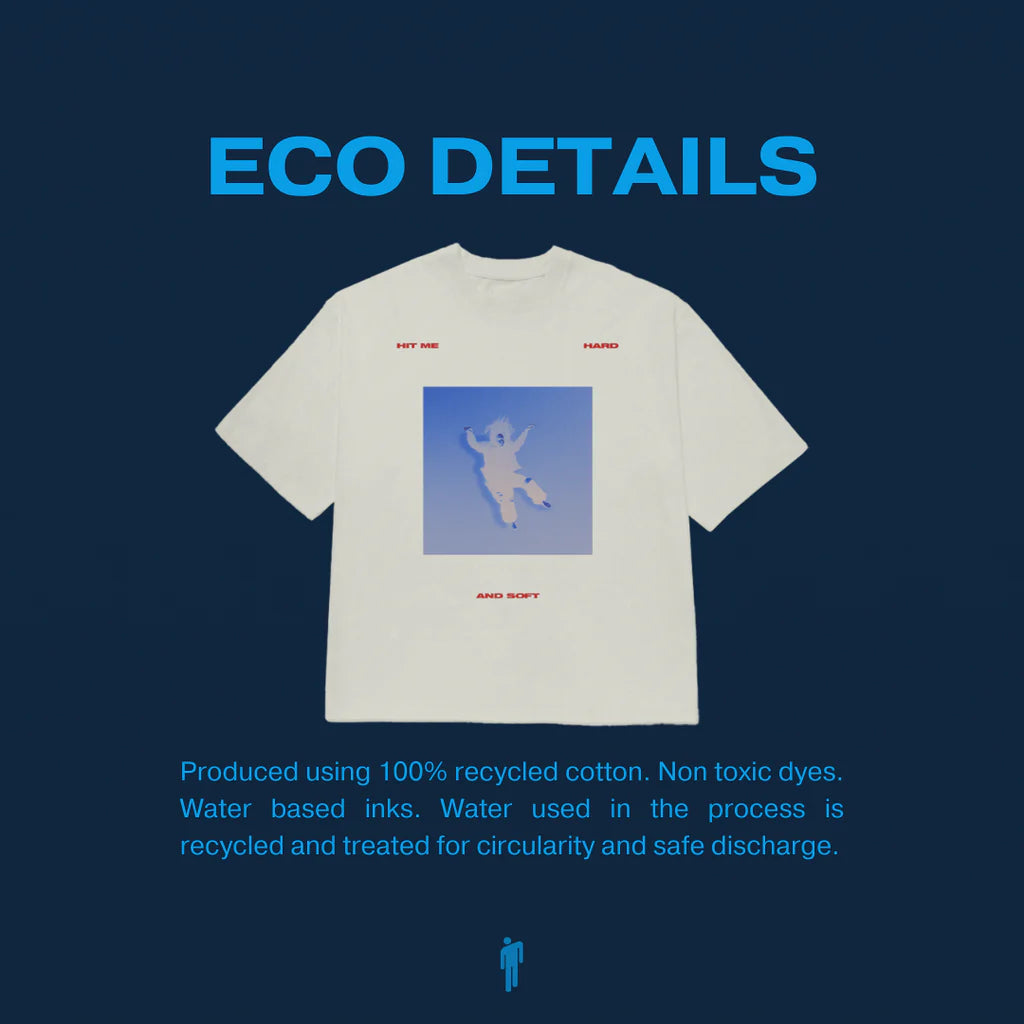 Falling Scatter Text T-shirt Blanc