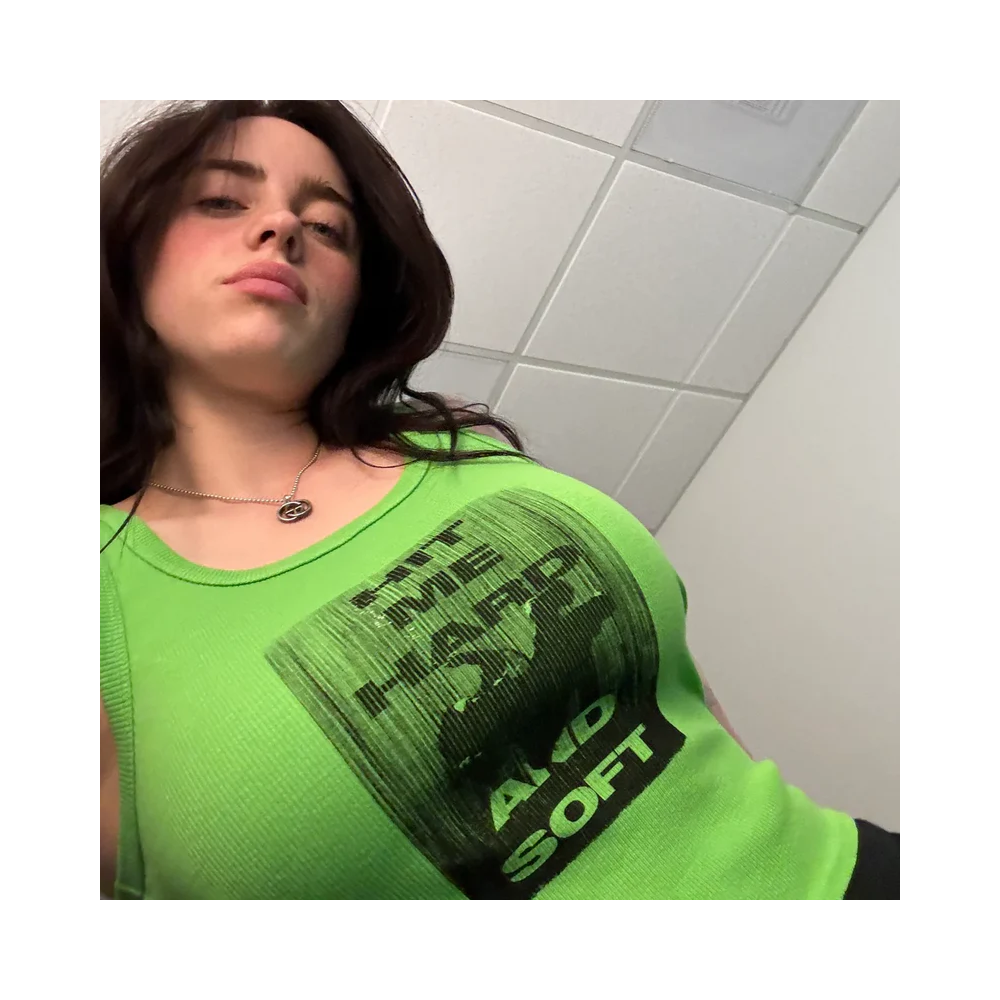 HIT ME HARD AND SOFT crop tank vert