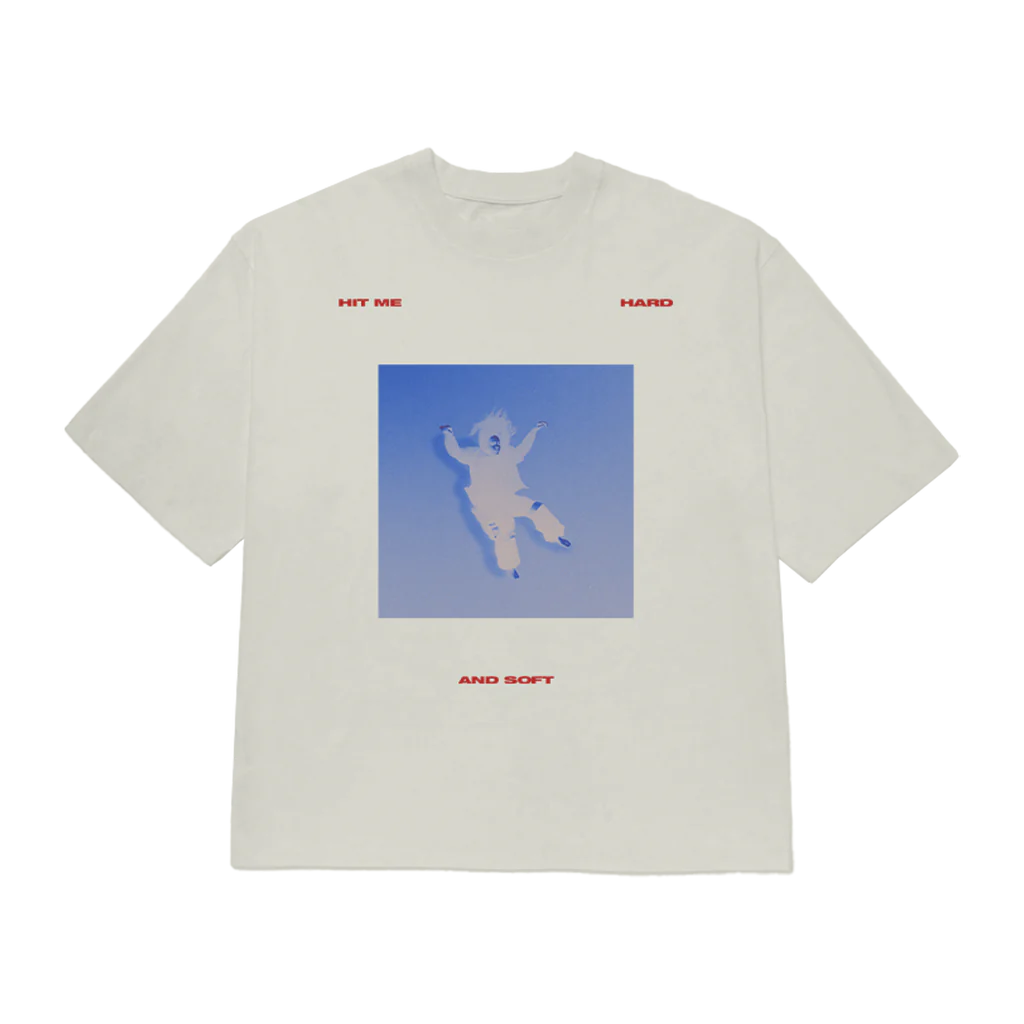 Falling Scatter Text T-shirt Blanc