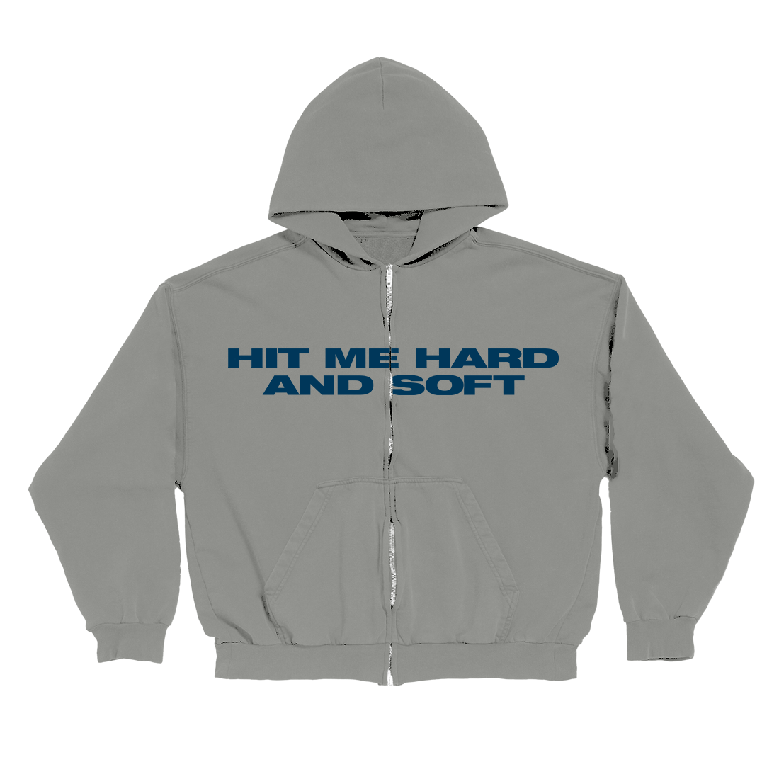 HIT ME HARD AND SOFT Hoodie zippé gris