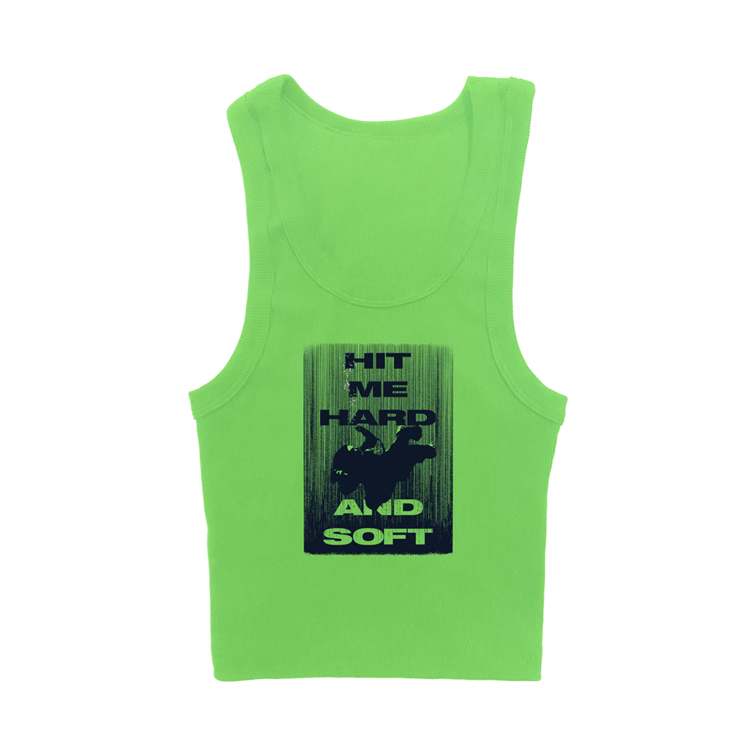 HIT ME HARD AND SOFT crop tank vert