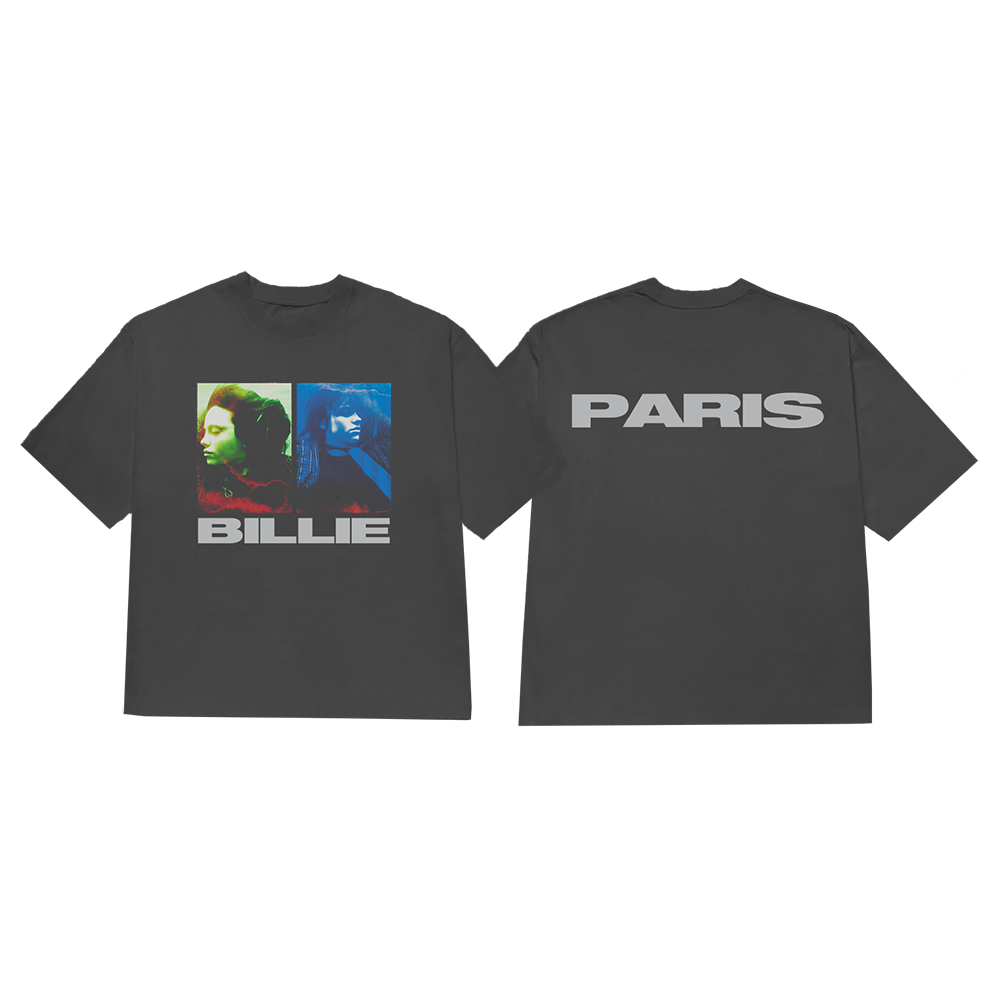 DUAL PHOTO PARIS WASHED BLACK T-SHIRT