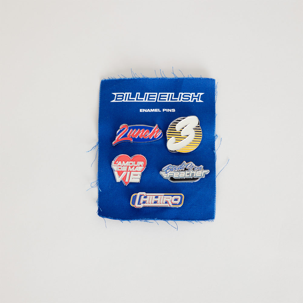 Hit Me Hard and Soft Tracklist Pin Set