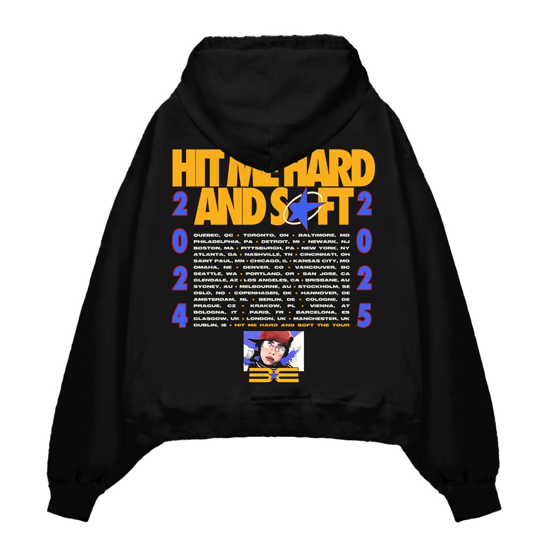 HIT ME HARD AND SOFT WORLD TOUR PULLOVER HOODIE